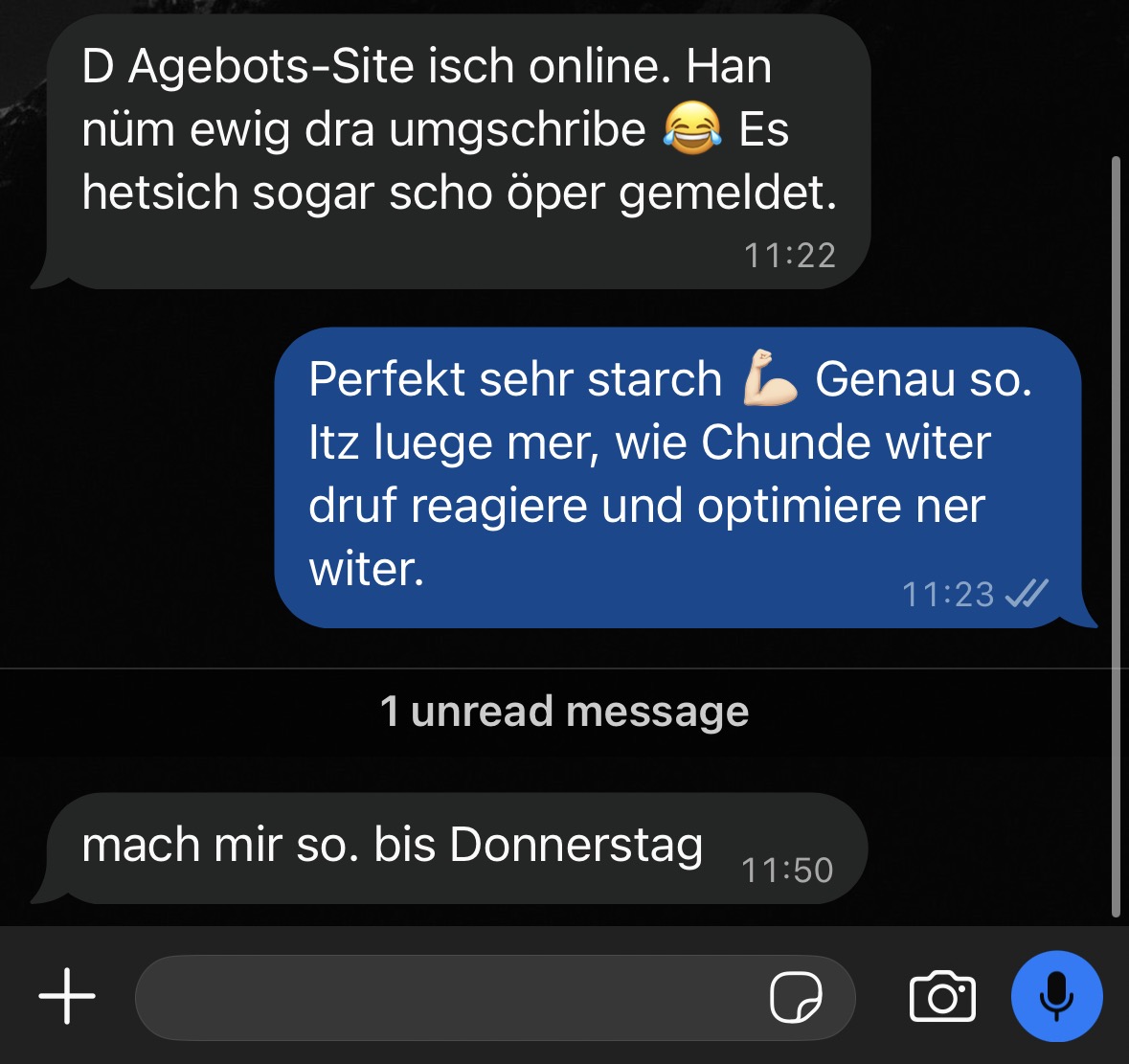 WhatsApp-Rückmeldung: Das Angebot ist online