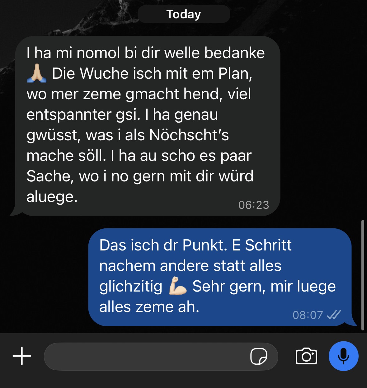 WhatsApp-Rückmeldung: Ein klarer Plan für die Woche